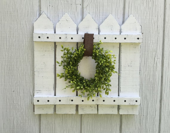 White Rustic Picket Fence Picket Fence Wall by