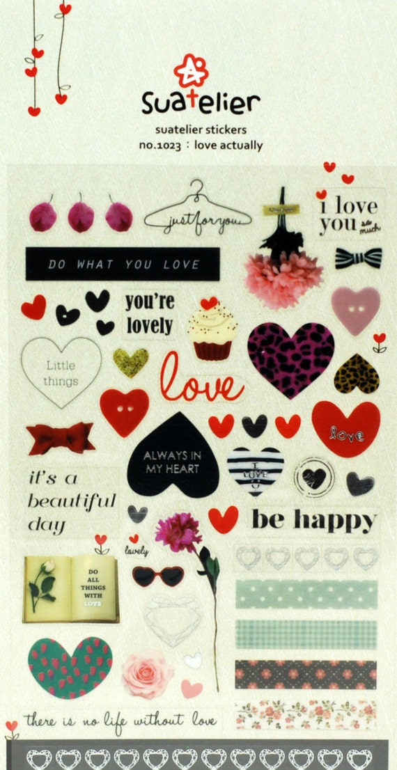 love stickers scrapbooking stickers planner stickers erin