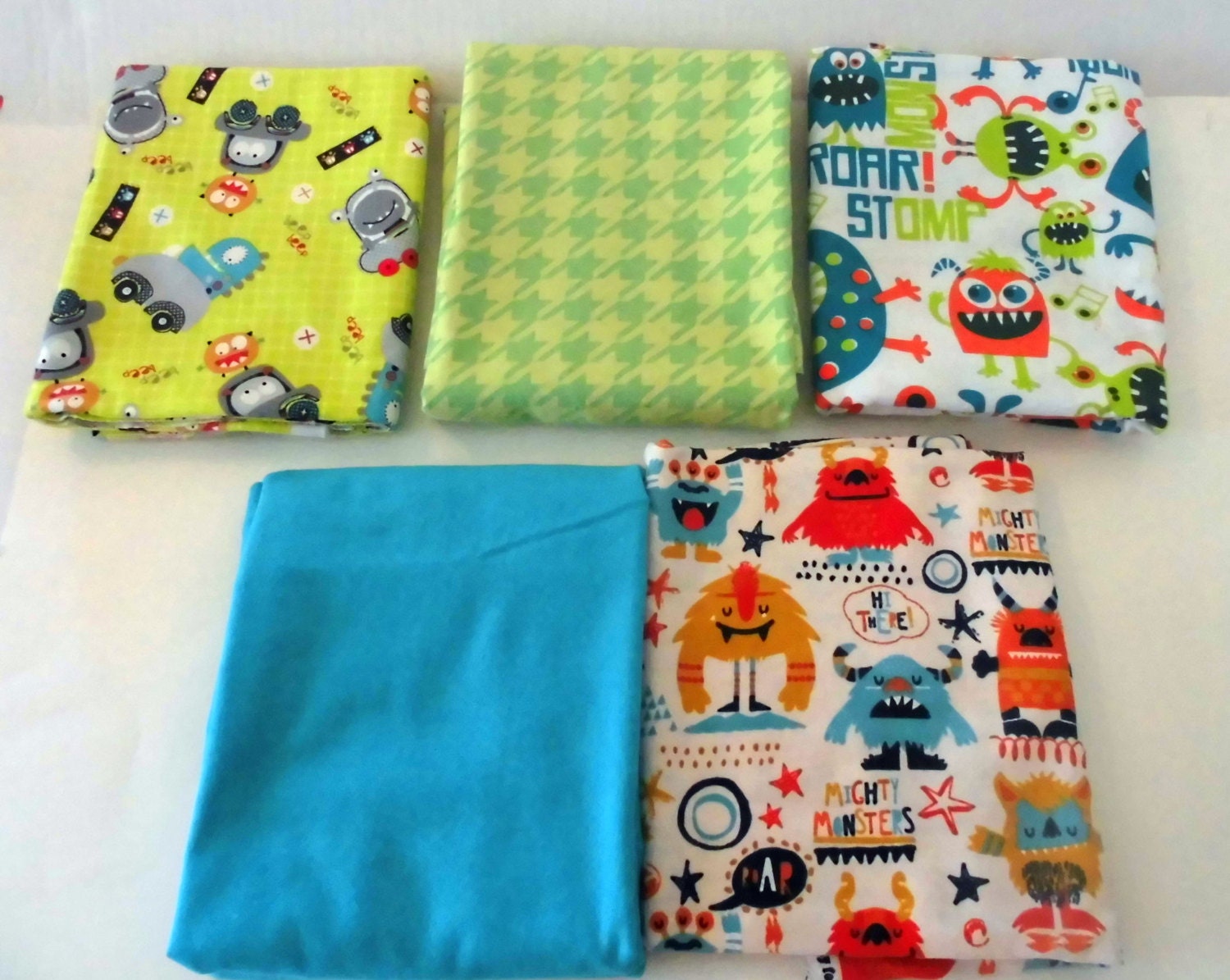 Fabric Sewing Monsters Flannel Fabric Bundle Save by flyingdollar