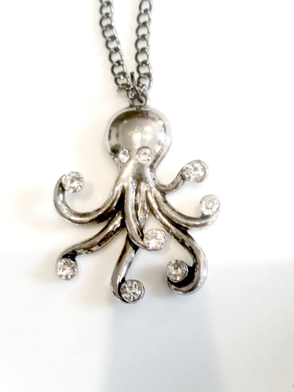 Octopus Necklace Large Octopus Jewelry Statement Necklace