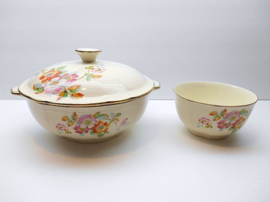 Vintage Alfred Meakin Covered Serving Dish with Serving Bowl