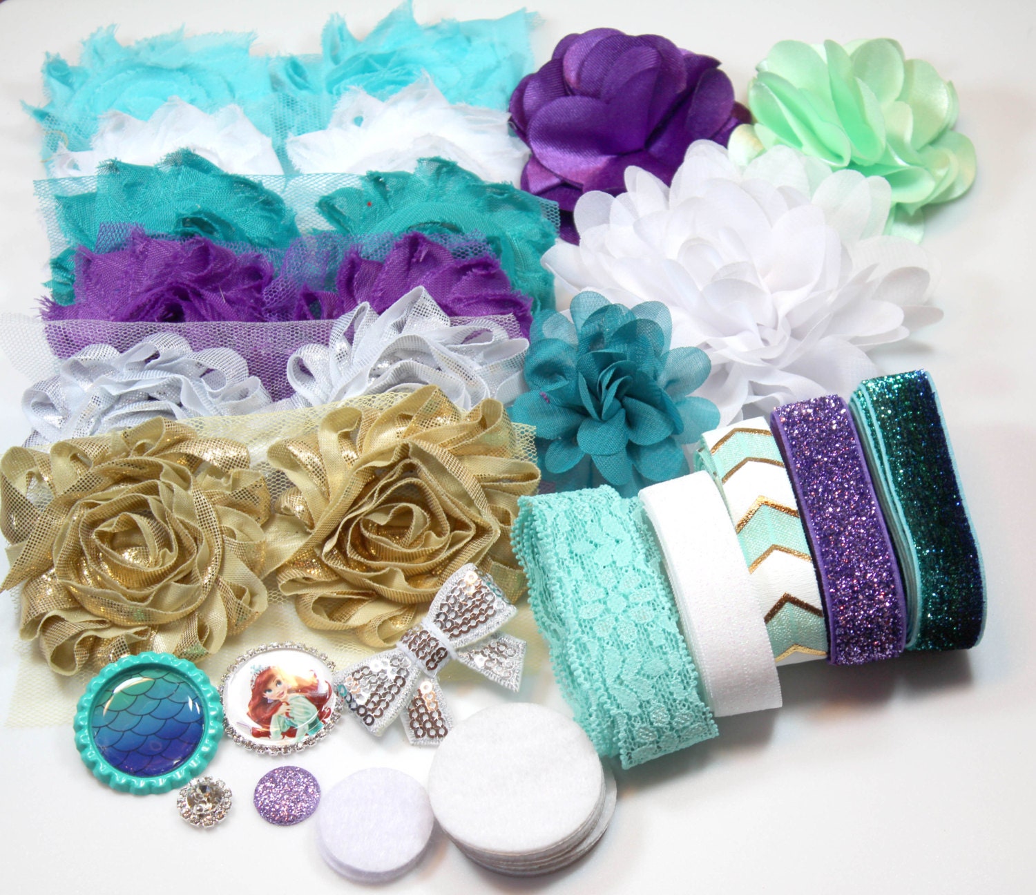 Headband Kit Mermaid DIY Headband Kit Baby Shower