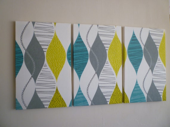 Lime Green Wall Art big fabric wall art teal lime green triptych 3 piece modern Lime Green Wall Art big fabric wall art teal lime green triptych 3 piece modern