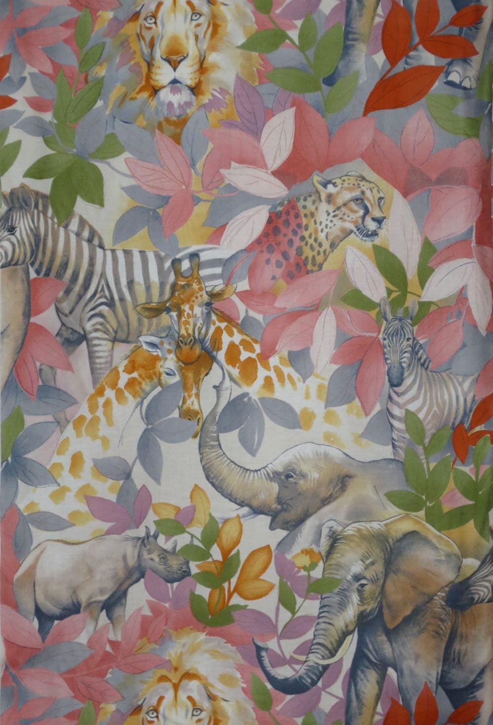 Amazing Jungle Animal with Leaves Print Pure Cotton