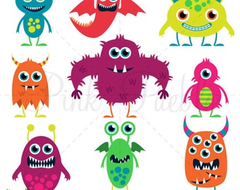 Cute Monster SVGs, Monster or Halloween Cutting Templates - Commercial and Personal Use
