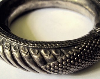 Vintage Silver Anklet or Foot Bracelet Tribal Indian Jewelry from Rajasthan