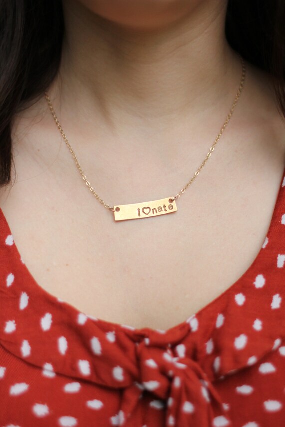Brass Bar Necklace
