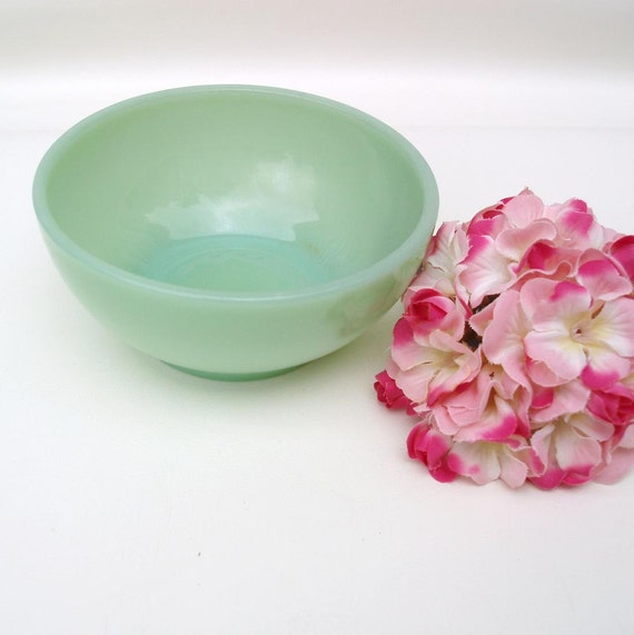 Vintage Jadeite Chili Bowl Fire King Jadite Cereal Bowl Anchor