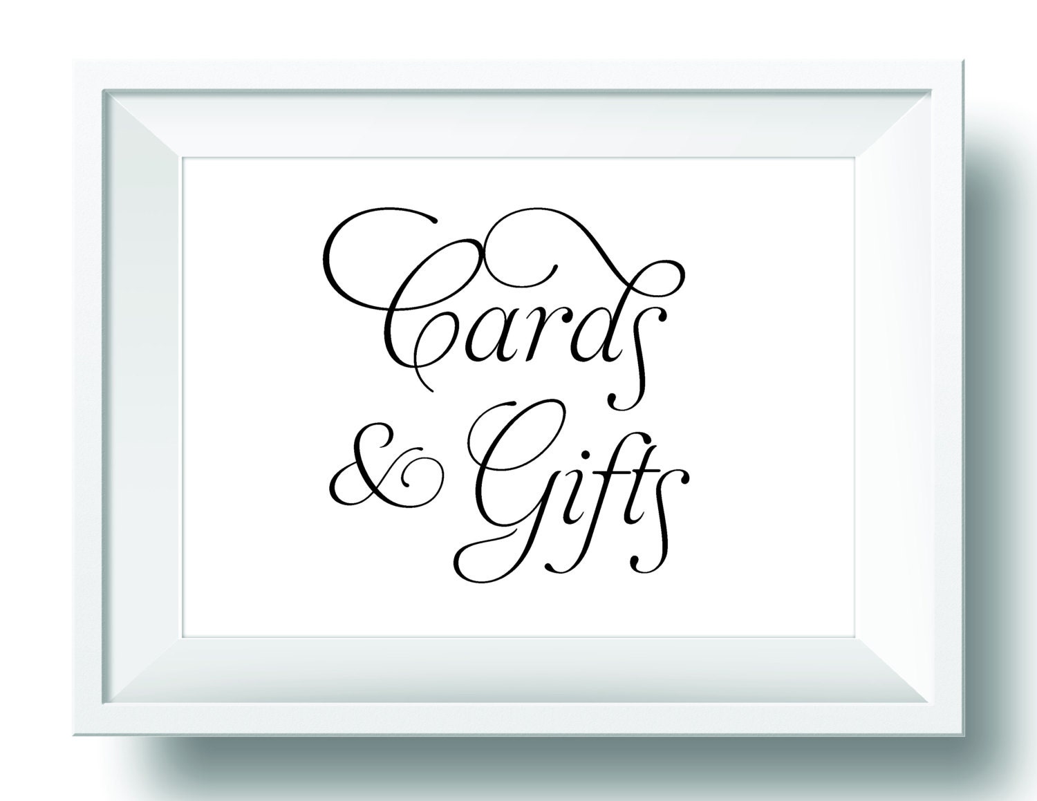 Printable cards and gifts sign Table sign for gifts and