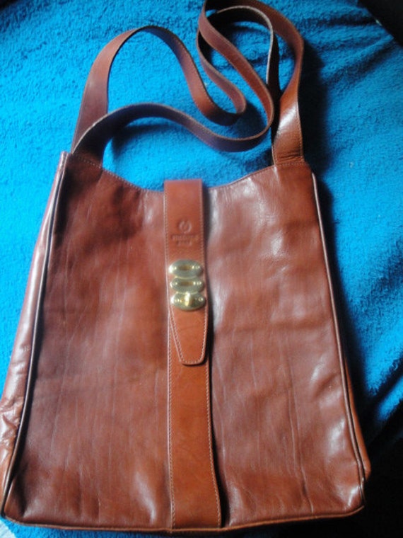 Items similar to Vintage FIRENZE BAGS Italian Leather Shoulder Bag Handbag on Etsy