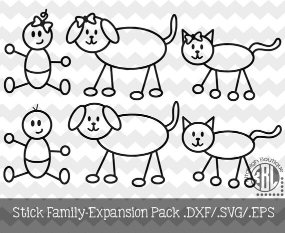 Download Stick Family-Expansion Pack .DXF/.SVG/.EPS File for use with