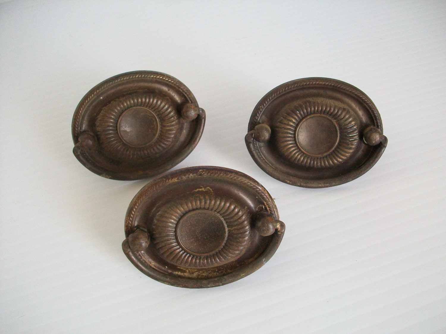 1x Pull Knob Antique Drawer Round Ring European Style Handle Furniture Hardware