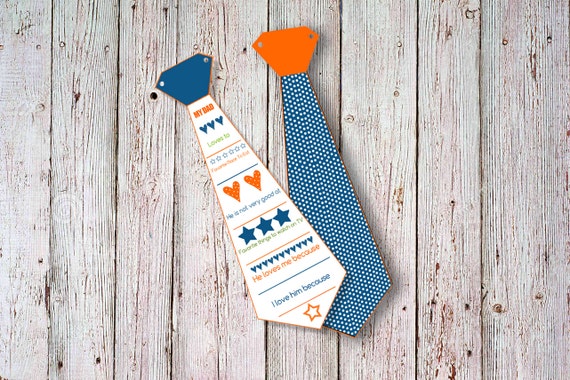 fathers day cut out tie printable by impressiveprint on etsy