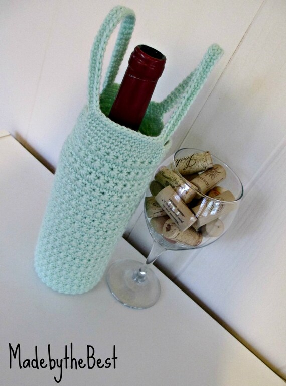 Crochet Wine Pattern Crochet Bag Pattern Wine Carrier