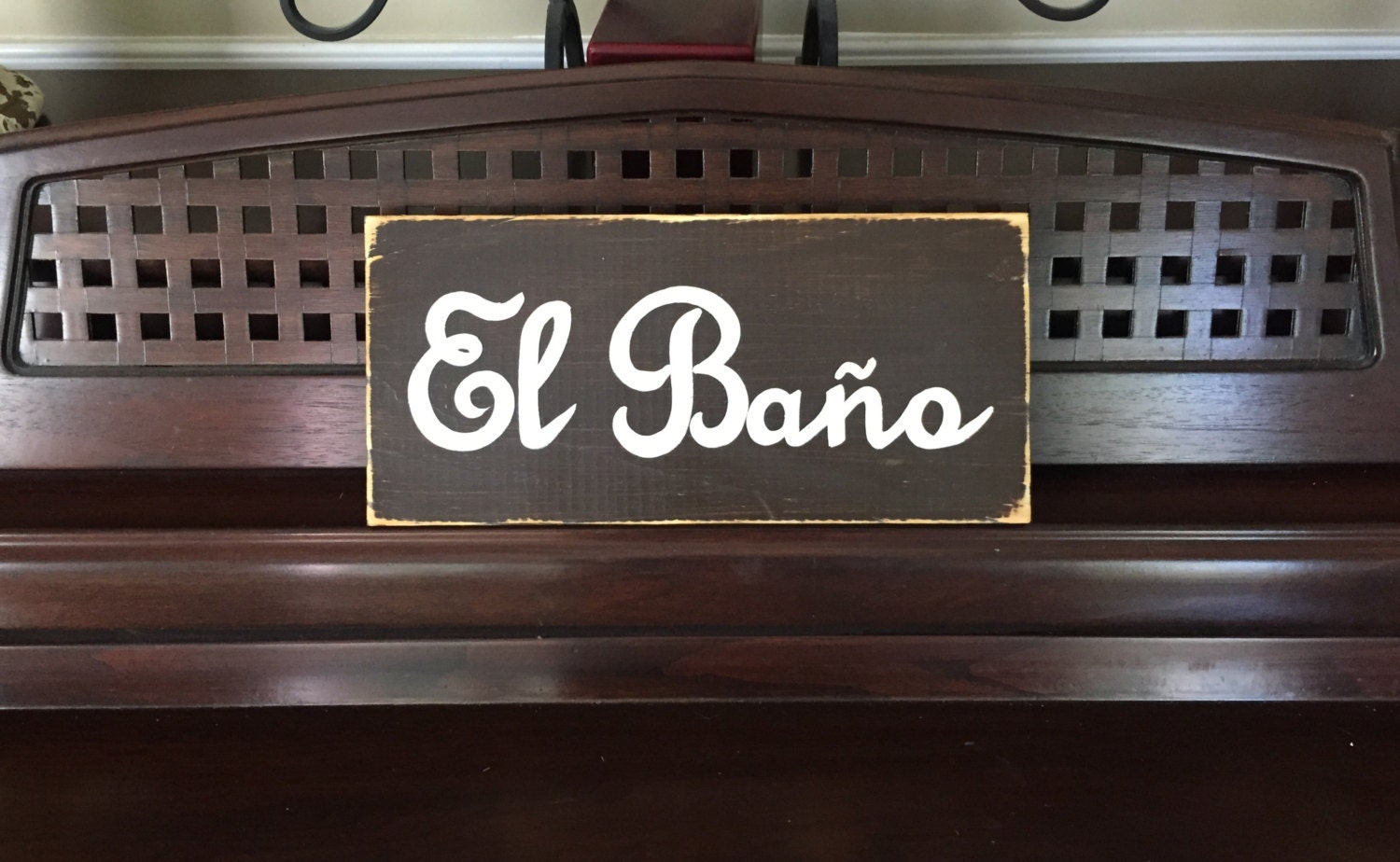 EL BANO The Restoom Bathroom in Spanish Sign Plaque Food