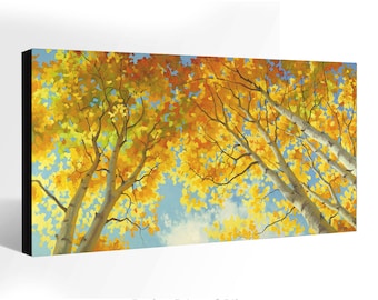 OIL Painting LANDSCAPE Painting Giclee Print Canvas Print Fine Art Print of ORIGINAL Painting Aspen Fall Trees Painting