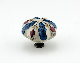 Flower Ceramic Knobs Knobs Dresser knobs cabinet Dresser Knobs pull / Dresser Pull / Cabinet Knobs / Furniture Knobs