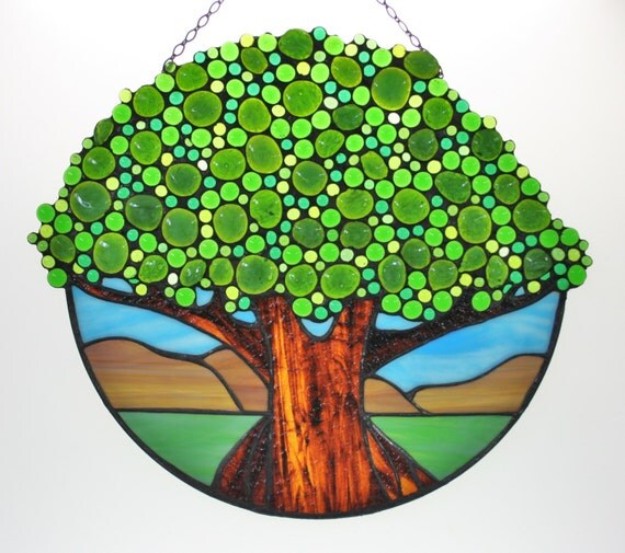 Stained Glass Hanging Window Accent Piece