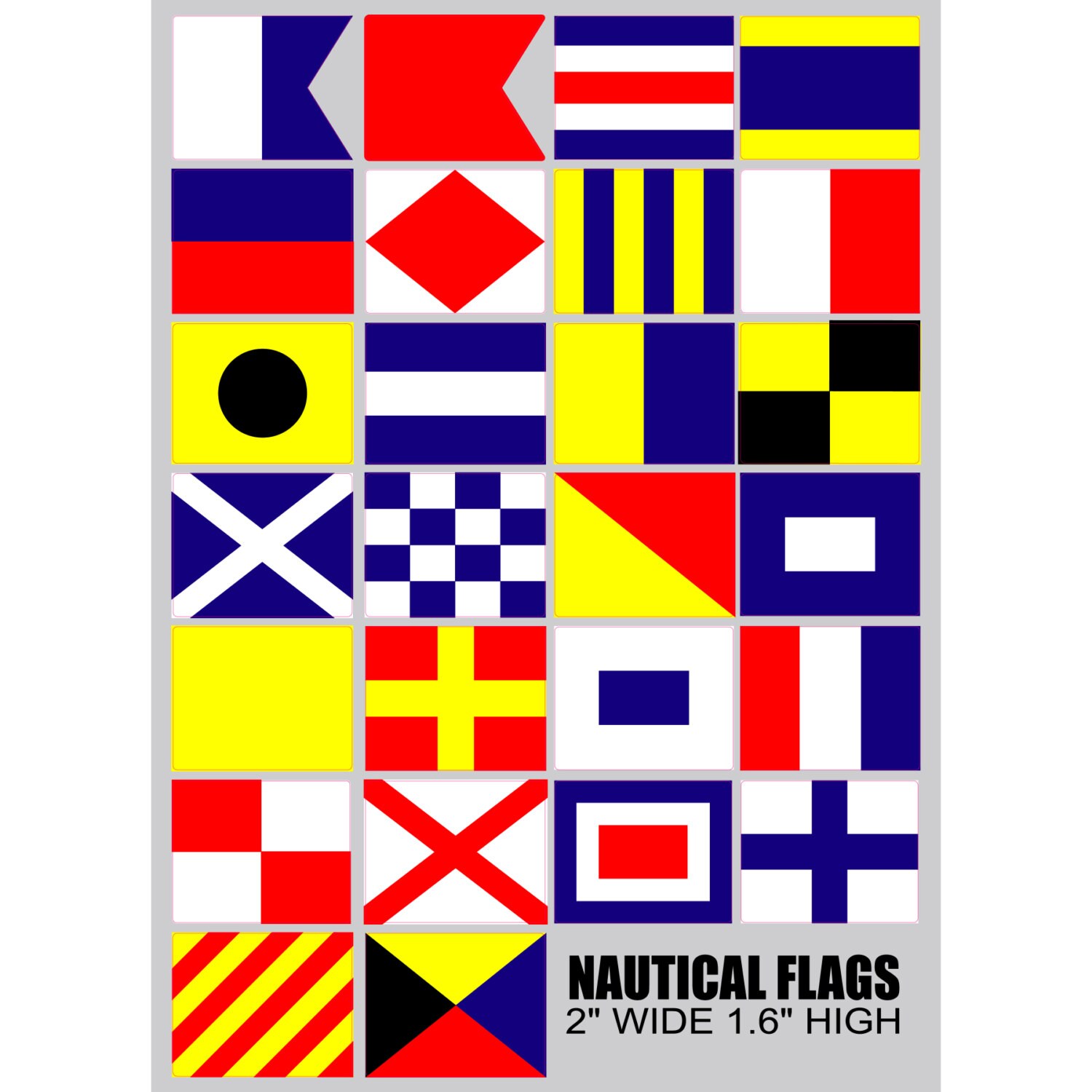 Nautical Flag Sticker Collection 26 Stickers Decals