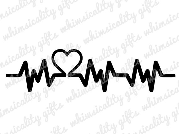 Download Digital File Ekg Heartbeat Blank with SVG DXF PNG