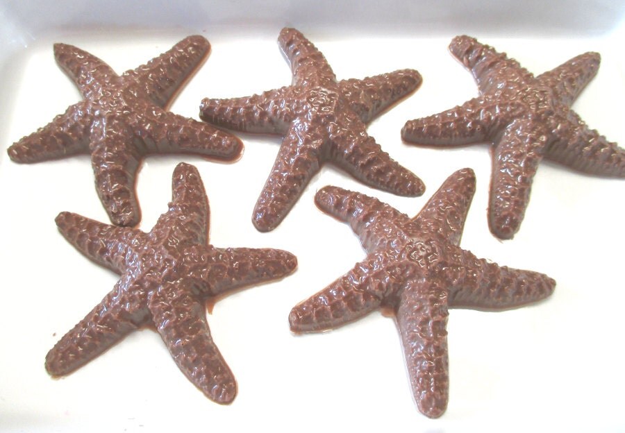 12 Starfish favors Chocolate starfish beach theme wedding