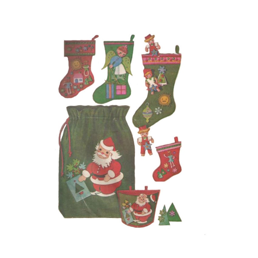 Christmas Stocking Sewing Pattern McCalls 2411 Bags by Redcurlzs