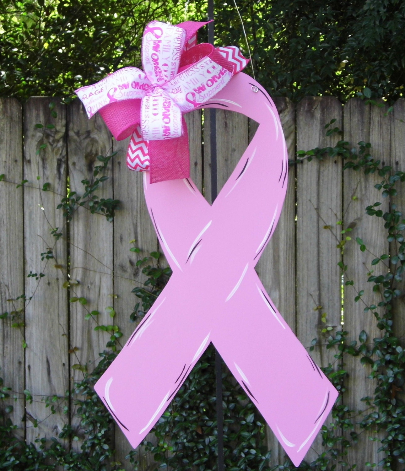 Breast Cancer Door Hanger Breast Cancer by HolidaysAreSpecial