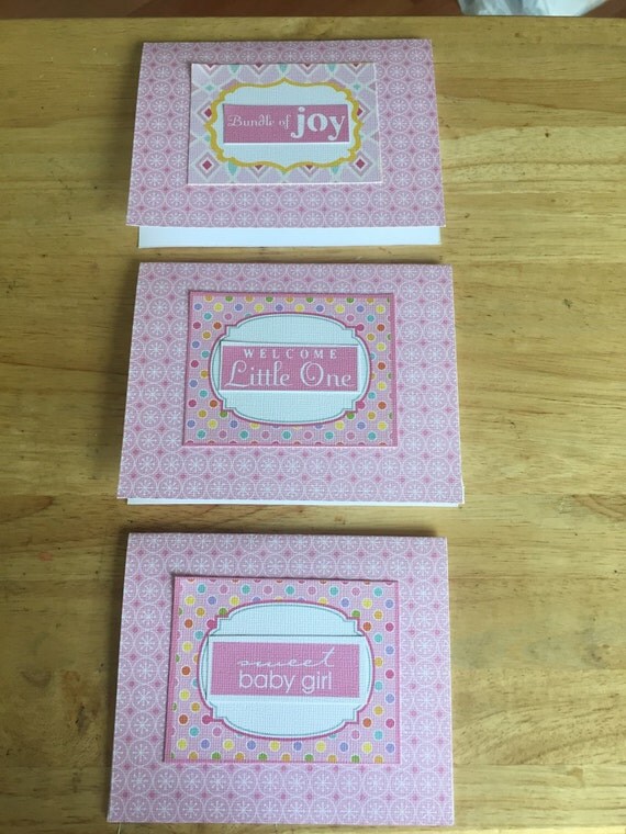 Set of 3 Baby cards by Sayitwithstyle68 on Etsy