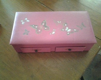 Vintage Pink Jewelry Box