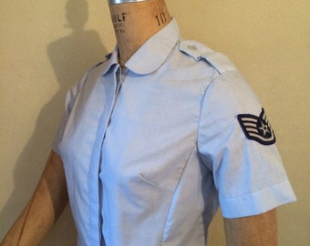 air force short sleeve blue shirt