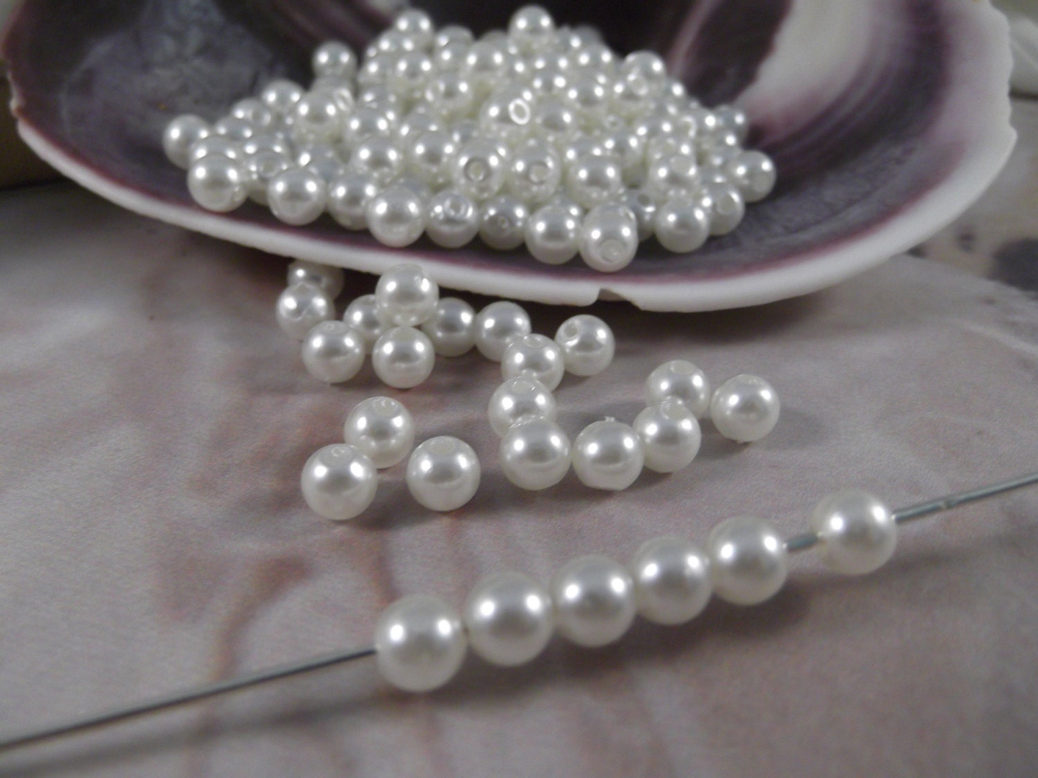6mm Ivory Faux Loose Pearls 150 pieces
