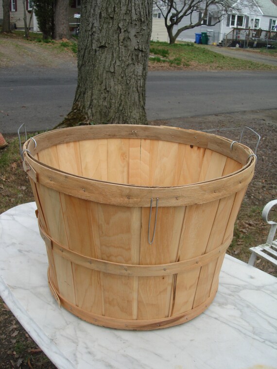 antique splint wood gathering basket extra large storage basket bushel