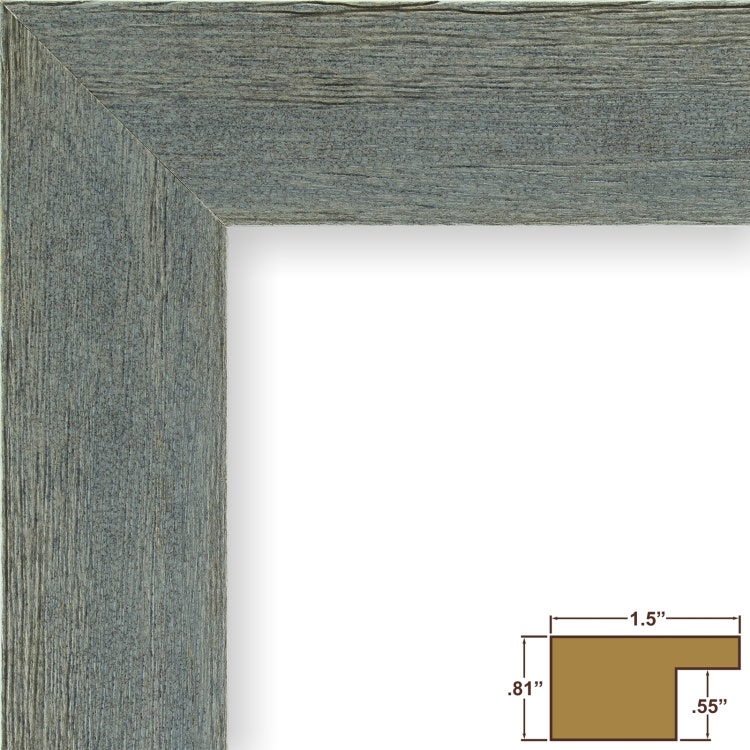 11x14 Inch Gray Picture Frame with Faux Barnwood by CraigFrames