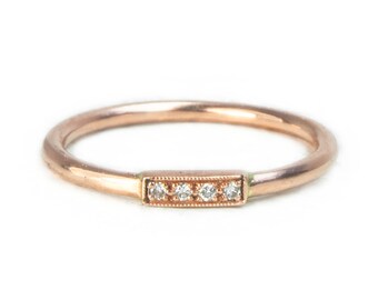 The Eva Ring - 18ct Rose Gold Diamond Ring