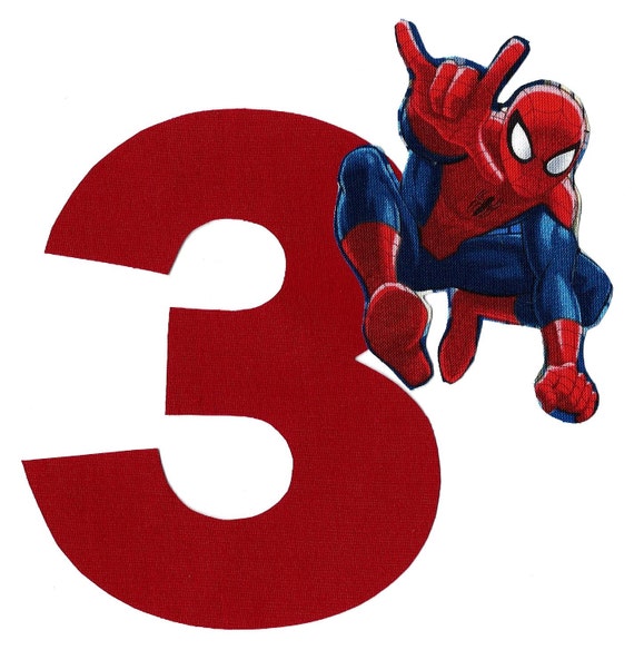 DIY Spiderman applique and pick any number iron on applique