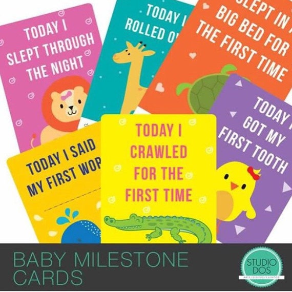 Items Similar To Baby Milestone Cards On Etsy