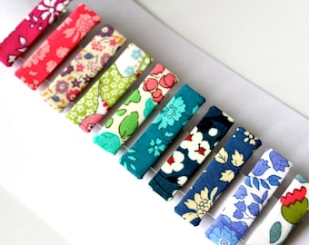 10 Crocodile Hair Clip Liberty fabric - IN STOCK