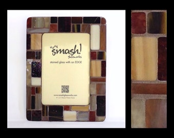 Pastiche: Mocha - 4x6 Stained Glass Mosaic Picture Frame