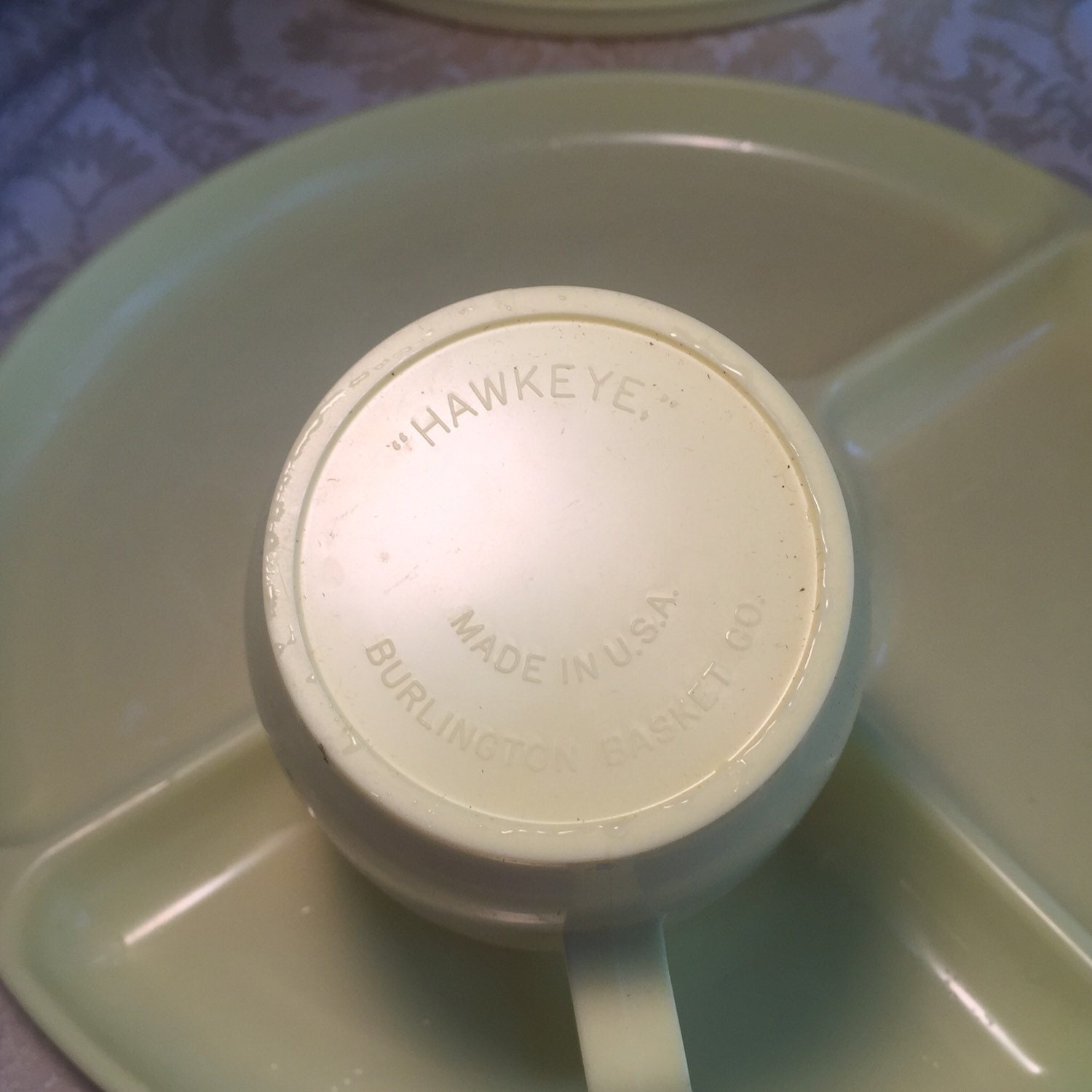 Yellow Melamine Mugs and Plates by Burlington Basket Co