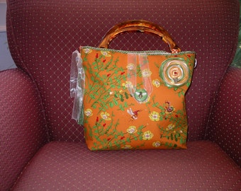 Fabric Summertime Bees Handbag