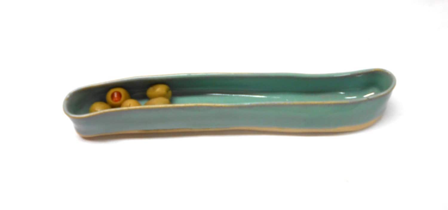 Pottery Olive Server Ceramic Olive Dish Pottery Olive Dish