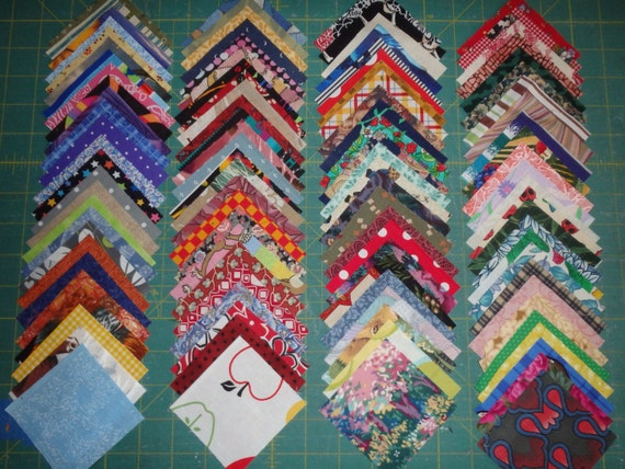 Colorful 3 Quilt Squares 102 Total All by BaysideFabrics on Etsy