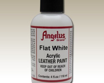 angelus flat white acrylic leather paint