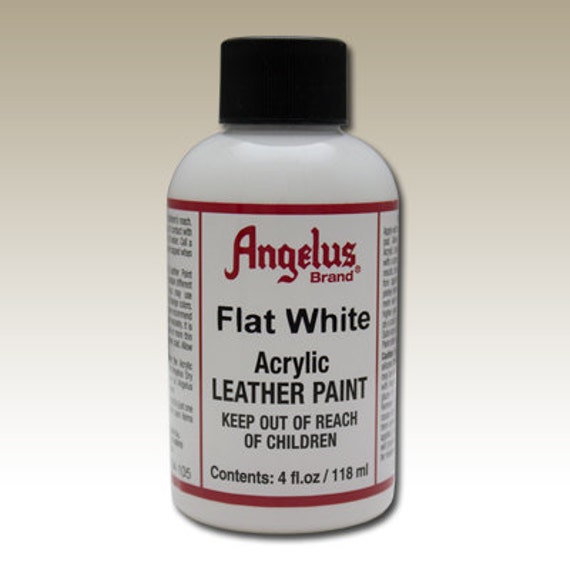 angelus flat white acrylic leather paint