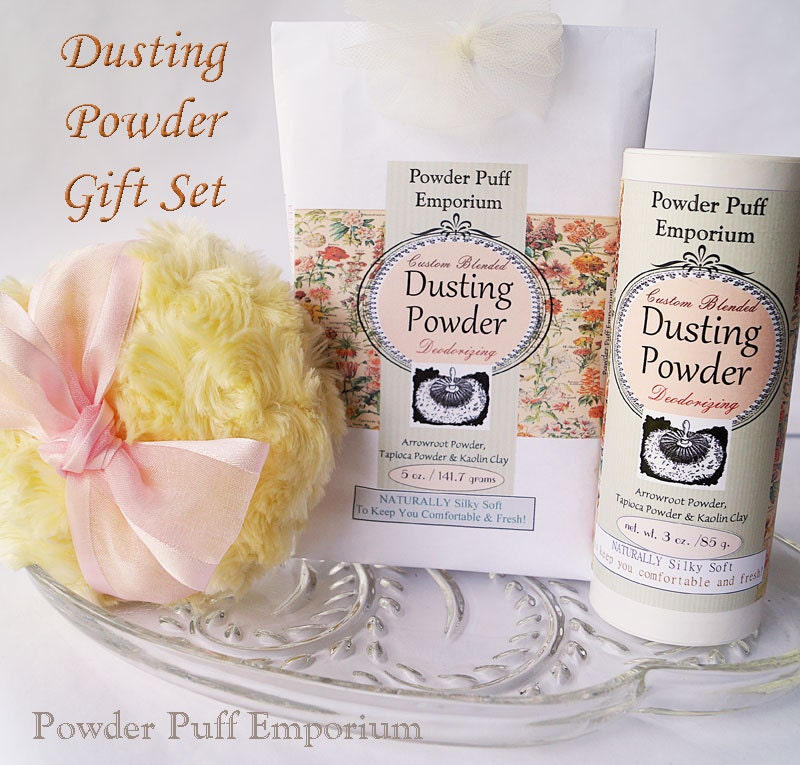 Dusting Powder Gift Set Puff Refillable by PowderPuffEmporium