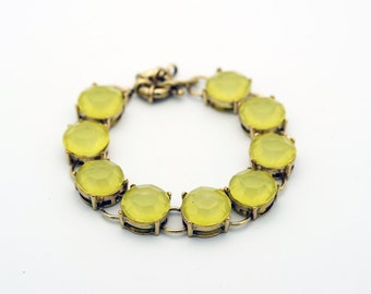 Trendy Yellow Crystal Bracelet - Designer Inspired