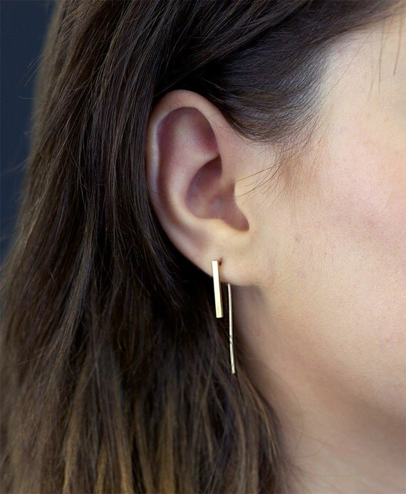 Double Bar Earrings by on Etsy