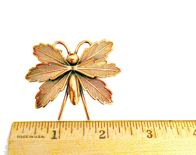 Copper Butterfly brooch Bell Trading company pin