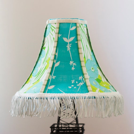 Designer Lamp Shades Blue Green Fringe Lamp Shade by elledaniel