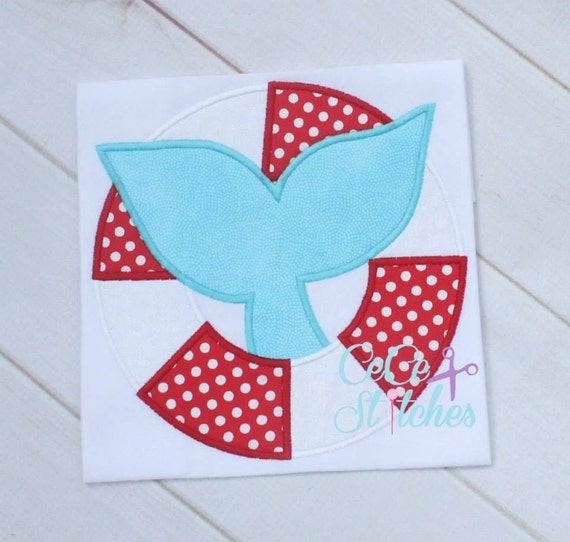 Whale & Life Preserver Applique Shirt Custom Tee